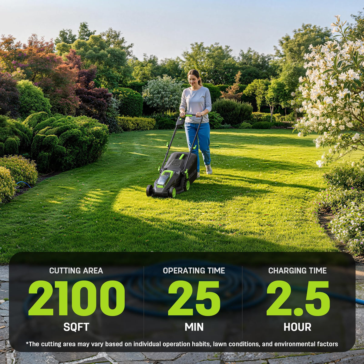 STEELITE 20V Cordless Lawn Mower & Trimmer Combo 13-Inch