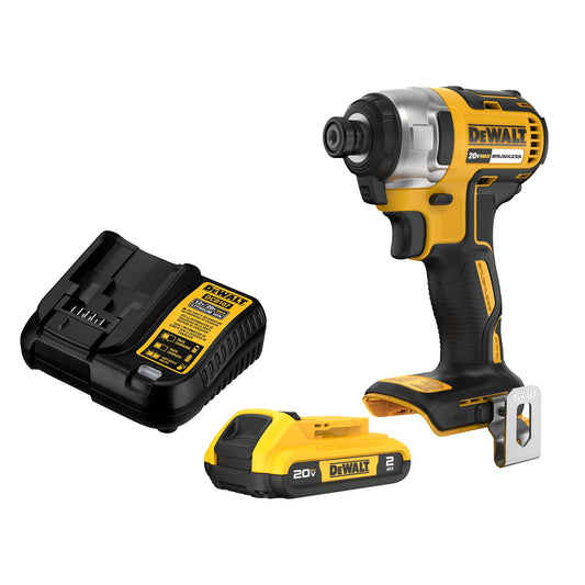 DEWALT 20V MAX Brushless 1/4" Impact Driver Kit (DCF787D1)