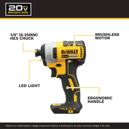 DEWALT 20V MAX Brushless Drill & Impact Driver Combo Kit DCK277D2