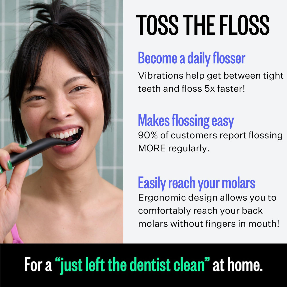 FLAUS Electric Flosser – Sonic-Powered Flossing Tool