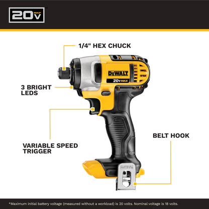 DEWALT 20V MAX Drill & Impact Driver Combo Kit 2 Batteries DCK240C2