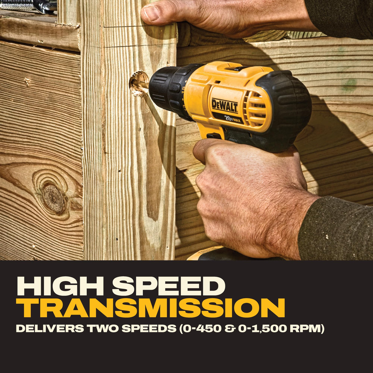 DEWALT 20V MAX Cordless Drill Driver 2-Speed 2 Batteries DCD771C2
