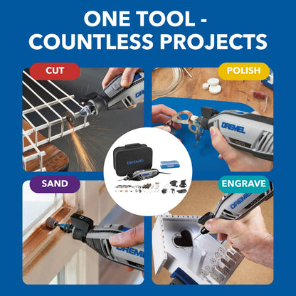 Dremel 4300-5/40 Rotary Tool Kit – 5 Attachments, 40 Accessories