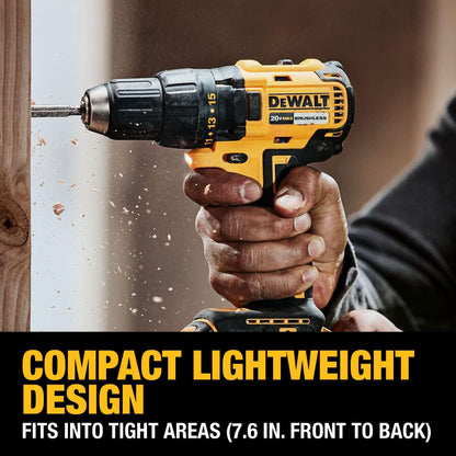 DEWALT 20V MAX Brushless Cordless Drill Driver 1/2 In DCD777D1