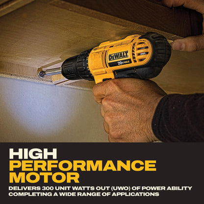 DEWALT 20V MAX Cordless Drill Driver 2-Speed 2 Batteries DCD771C2