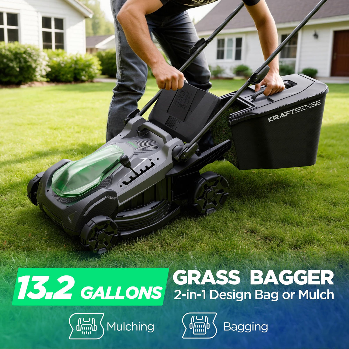18" 20V Cordless Self-Propelled Lawn Mower | 2x5Ah | Brushless