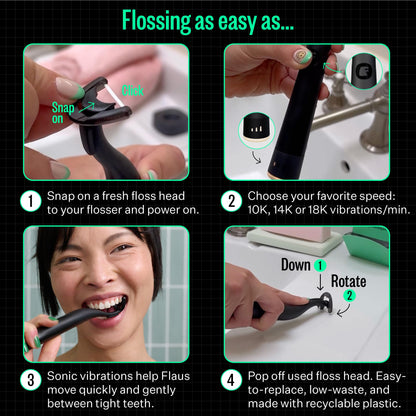 FLAUS Electric Flosser – Sonic-Powered Flossing Tool