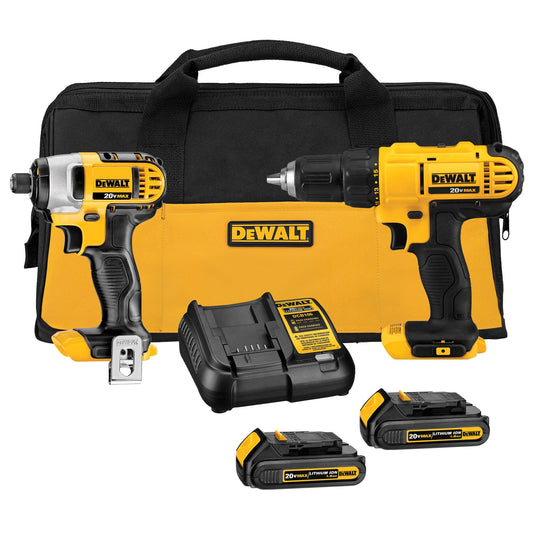 DEWALT 20V MAX Drill & Impact Driver Combo Kit 2 Batteries DCK240C2