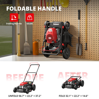 AMERISUN 21" Gas Push Lawn Mower | 144cc 4-Stroke OHV | 2-in-1