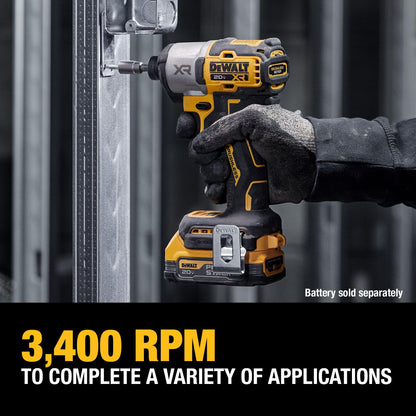 DEWALT 20V MAX XR Brushless 3-Speed Impact Driver 1/4 In DCF845B