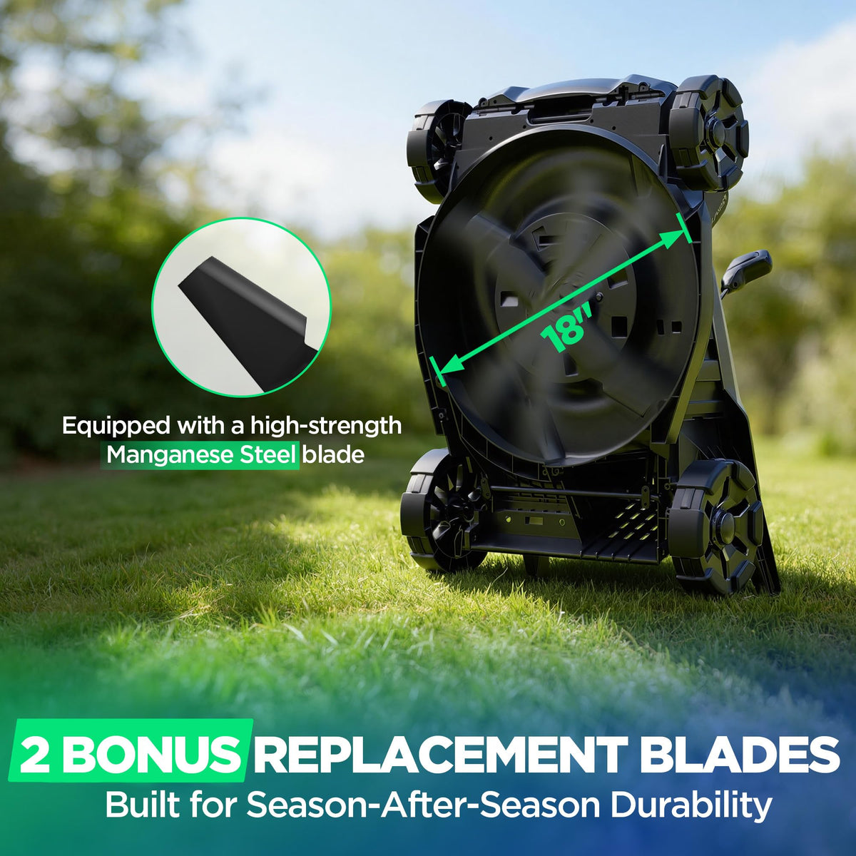 18" 20V Cordless Self-Propelled Lawn Mower | 2x5Ah | Brushless