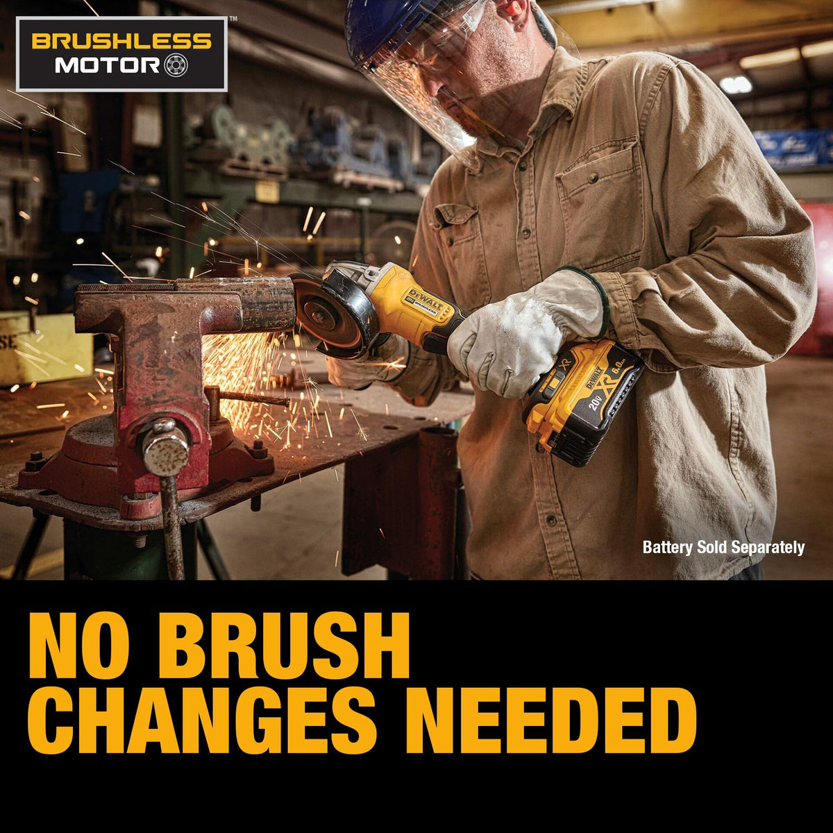 DEWALT 20V MAX 4-1/2" Brushless Angle Grinder Bare Tool (DCG413B)