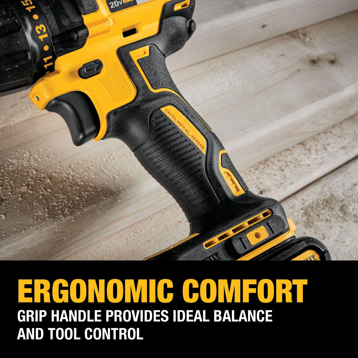DEWALT 20V MAX Brushless Cordless Drill Driver 1/2 In DCD777D1