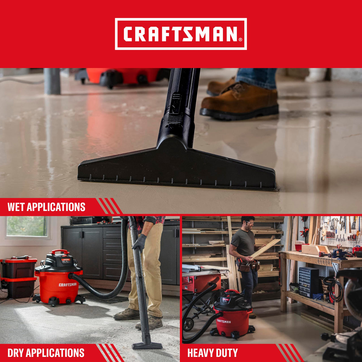 CRAFTSMAN 16-Gallon 6.5 Peak HP Wet/Dry Shop Vacuum (CMXEVBE17595)