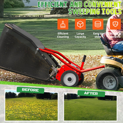 48" Tow-Behind Lawn Sweeper | 25.16 Cu. Ft. Leaf & Grass Collector